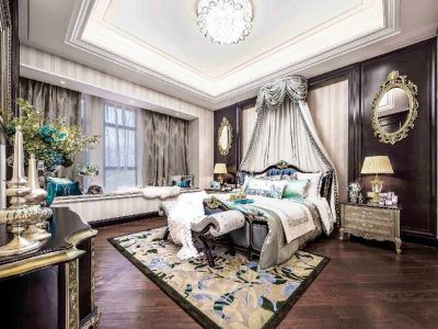 仁寿雅居346㎡欧式豪华别墅豪宅装修案例