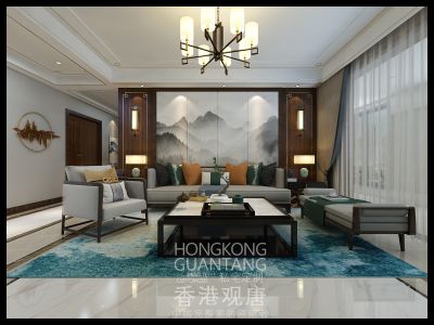 滕州善国盛景新中式风格装修效果图，简单又有档次感！