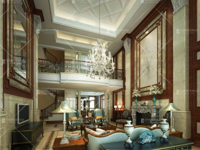 绿地翠谷别墅630平欧式风格装修案例
