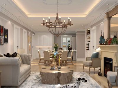 金辉城·耀江府别墅335平欧式风格装修案例