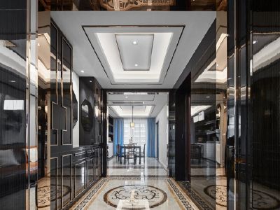 西江樾200平轻奢现代中式四居室装修设计效果图