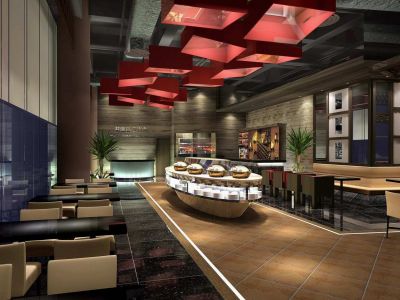 烤肉店现代风格430平米装修案例