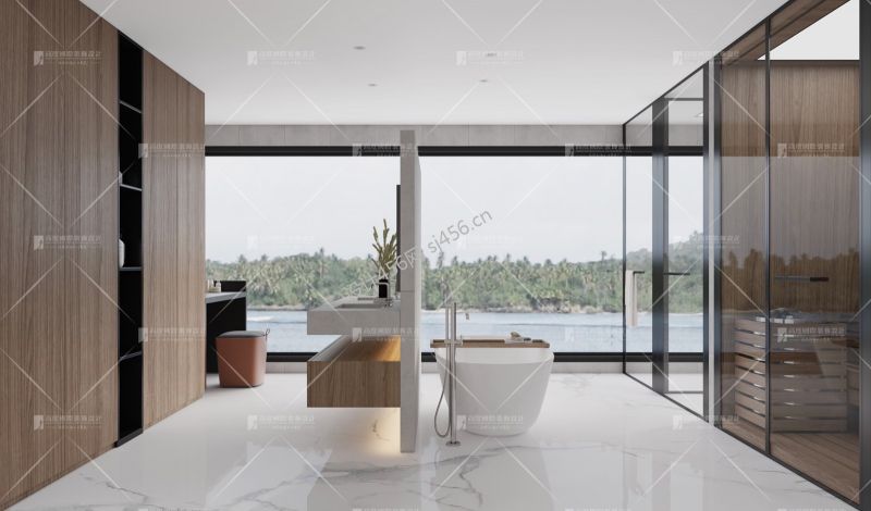 别墅280平简约风格卫生间设计图欣赏