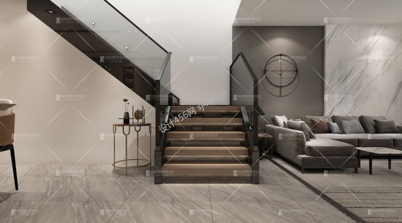 别墅280平简约风格楼梯设计图欣赏