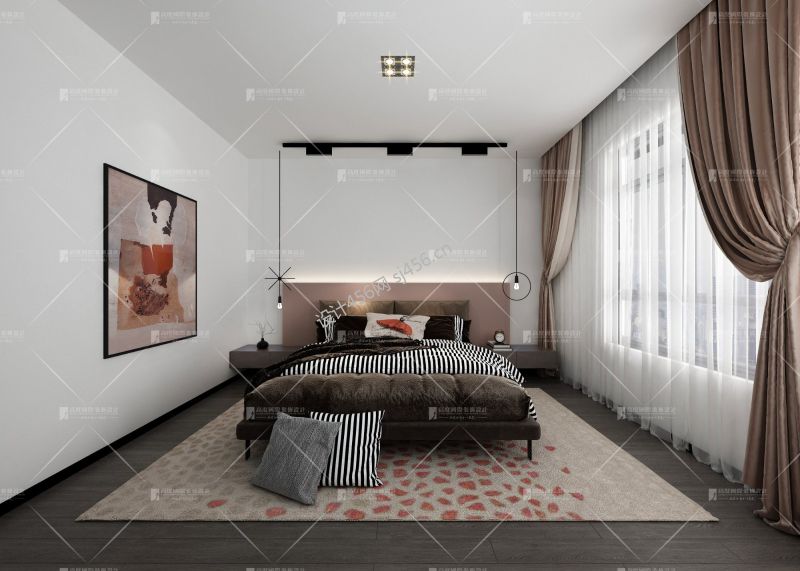 别墅280平简约风格卧室设计图欣赏