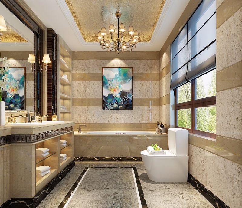 别墅255平欧式风格卫生间设计图欣赏