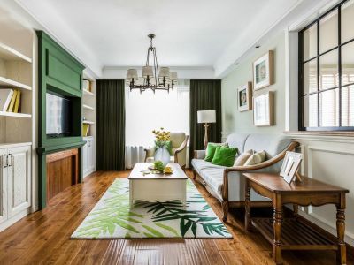 远洋公馆美式风格121平米三居室装修案例