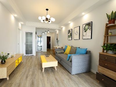 湖滨花园83平二居室北欧极简风格装修案例