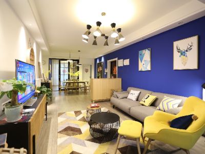 和平壹号130平三居室北欧极简风格装修案例