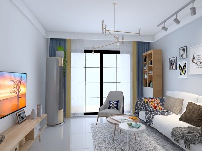 华业玫瑰东方II期北欧风格装修案例