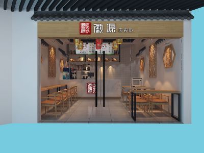 新古典风格餐饮店装修案例