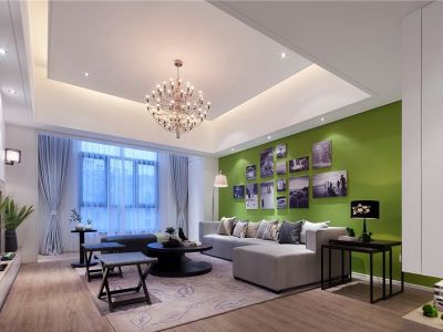 映月华府现代风格136平米三居室装修案例