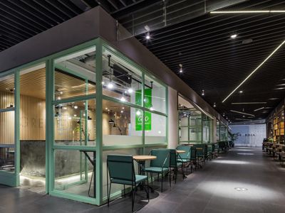 小吃店面现代风格130平米装修案例