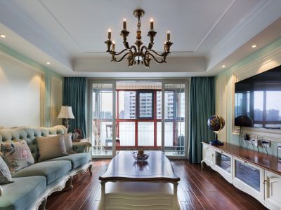 名仕花园美式风格121平米三居室装修案例