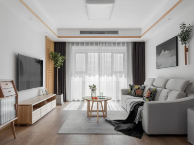 彭城广场112平三居室日式风格装修案例