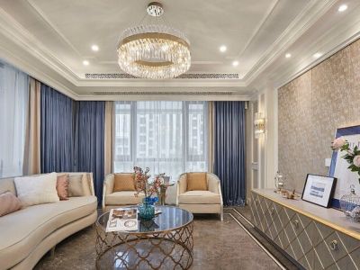 恒大时代之光法式风格140平米四居室装修效果图案例