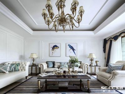 锦绣家园三居126平欧式风格装修案例