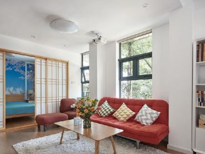 睿怡庭日式风格86平米二居室装修效果图案例