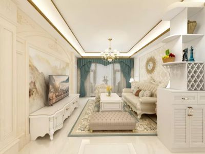 鑫宇嘉苑现代风格96平米三居室装修效果图案例