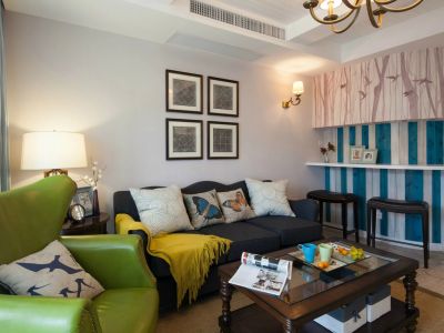 恒大帝景120平米简约风格三居室装修案例