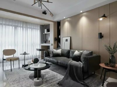 万悦城106平三居室现代简约风格装修案例