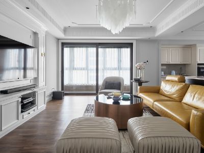 开元四季133平三居室现代简约风格装修案例