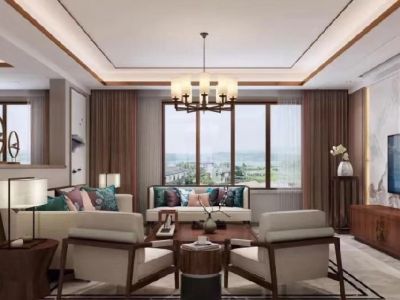 渔号小镇中式风格150平米三居室装修效果图案例