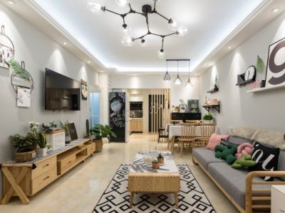 绿地智慧金融城 108平米简约风格装修案例