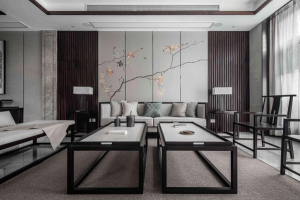 三室二厅怎么装修 118平米三室两厅新中式装修案例图