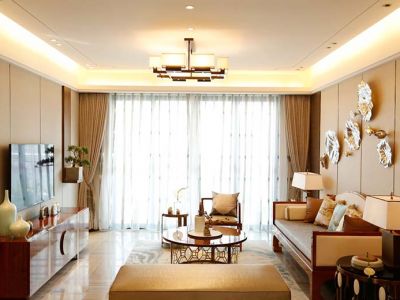 天元伊水湾新中式116平米三室两厅装修案例