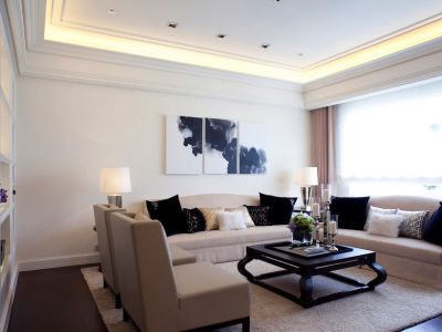 天元伊水湾浪漫法式116平米三室两厅装修案例