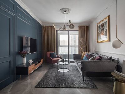 保利和光尘樾现代风格三居室装修案例