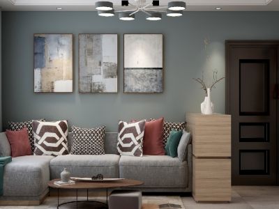 保利和光尘樾现代风格三居室装修案例