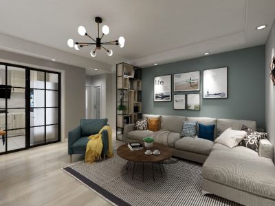 太湖城仕北欧风格99平米装修案例