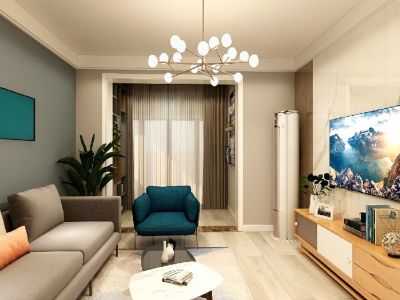 平江悦现代风格50平米装修案例