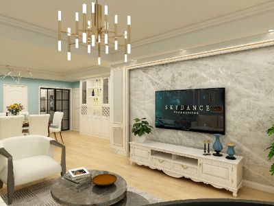 旭辉公元系萃庭现代风110平米装修案例