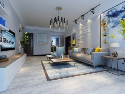 金融府118平米简约风格二居室装修案例