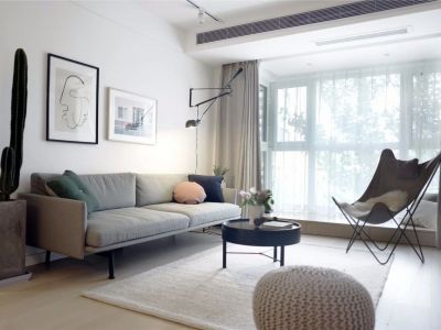 中国铁建逸品华府80平米简约风格二居室装修案例