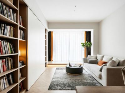 绿地新里现代风格99平米装修案例