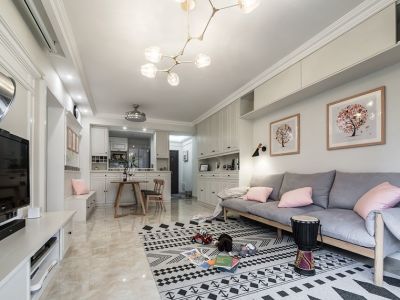 琨宇书香名府111平米欧式风格二居装修案例