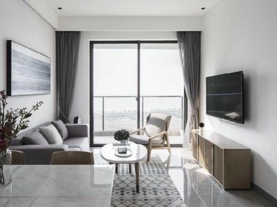 万科·金域国际北欧风格80平米二居室装修效果图案例