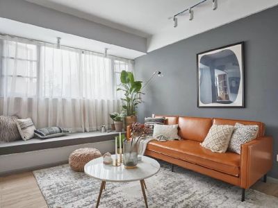 恒大天璟北欧风格75平米二居室装修效果图案例