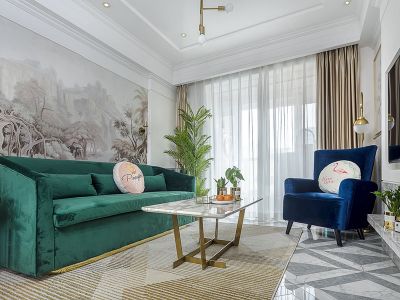 融创方林徽府96平米混搭三居室装修案例