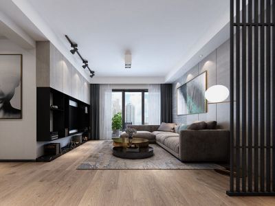 金地悦城大境现代风格两居室装修案例