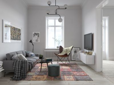 中海紫御江山现代风格140平米三居室装修效果图案例