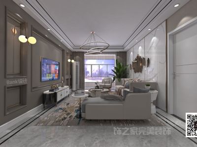 人才小区136平米现代三居室装修案例