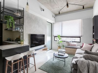 国贸九溪原现代风格82平米二居室装修效果图案例