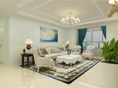 瑞晟昱景园现代风格125平米三居室装修案例