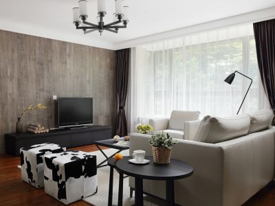 金地时代艺境现代风格105平米三室两厅装修案例