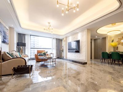 城市蓝湾欧式风格106平米装修案例